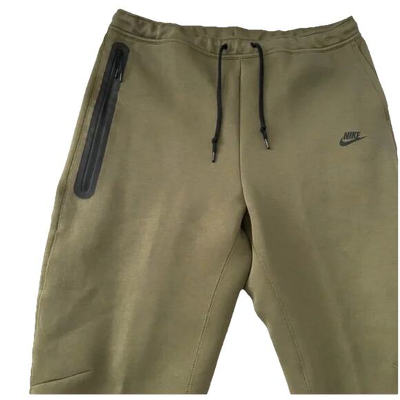 New Nike Sportswear Tech Fleece Track Pants Joggers Medium Olive Men Size Small - Picture 3 of 7